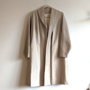 Vintage Bespoke Opera Coat, beige, sz M